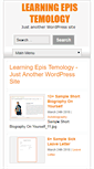 Mobile Screenshot of learningepistemology.com